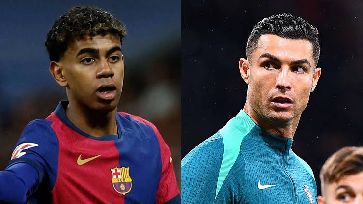 Lamine Yamal copy màn ăn mừng của Cristiano Ronaldo ngay trong chiến thắng  hủy diệt Real Madrid tại Santiago Bernabeu | Goal.com Việt Nam