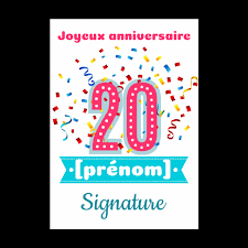 Élégant, fleuri, sobre, tendance, chic, humoristique, pour enfants, pour lui ou pour elle … des milliers de modèles sont disponibles dans notre outil de création de cartes d'anniversaires gratuites à personnaliser et imprimer. Carte Joyeux Anniversaire 20 Ans Bleu Gratuit A Imprimer Carte 2601
