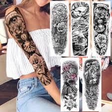 With very large tattoos, half sleeve an larger, start at £700 and keep adding up, depending on the design, size of your arms, and other factors. Buy 3d Evil Eye Full Arm Temporary Tattoos For Women Man Rose Flower Hourglass Tatoos Realistic Fake Body Art Arm Legs Sleeve Tattoos Sticker At Affordable Prices Free Shipping Real Reviews