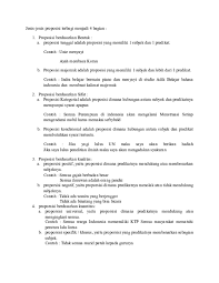 Carilah negasi dari proposisi berikut : Doc Jenis Proposisi Endang Susanti Academia Edu