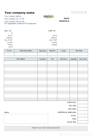 Vat Invoicing Template With Vat Rate And Amount Column Invoice Template Invoice Template Word Freelance Invoice Template
