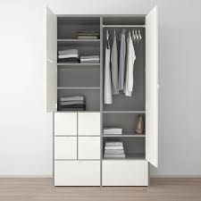 Visthus Kledingkast Grijs Wit 122x59x216 Cm Ikea Kledingkast Ikea Kledingkast Ikea