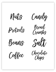 How to transfer images onto glass. Free Printable Pantry Labels Labels For Food Storage Containers Pantry Labels Free Pantry Labels Pantry Labels Printable Free