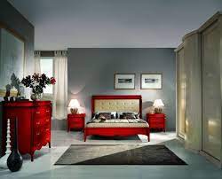 Red Lacquered Solid Oak Bedroom By Esselle Arredo Oak Bedroom Furniture Home Decor