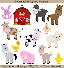 Farm Animals Clipart Farm Animals Clip Art Barnyard Clipart Etsy In 2021 Animal Clipart Barnyard Animals Farm Animals
