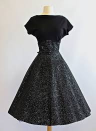 So Much More Than Just A Little Black Dress 1950s Can Imagine This With A Less A Line And Leathe Cocktail Dress Vintage Vintage Dresses 1950s Cocktail Dress
