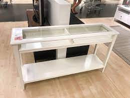 8 compartments in two different sizes; Liatorp Console Table White Glass 52 3 8x14 5 8 Ikea White Console Table Decor White Console Table Ikea Entryway Table Decor
