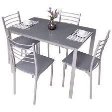Maybe you would like to learn more about one of these? Gymax Tempered Glass Table Top 5 Piece Dining Set Kitchen Furniture Walmart Com Tempered Glass Table Top Glass Top Dining Table Dining Room Budget