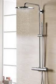 Grohe Rainshower 310 Das Duschsystem Mit Thermostat Handbrause Und Grosser 310 Mm Kopfbrause Ist Perfekt Fur Entspannung Duschsysteme Dusche Beleuchtung Decke
