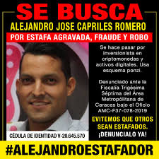 Denunciado públicamente por estafa y hurto. 🛑 CUIDADO! Este ciudadano es  un estafador. Se hace pasar por inversionista en criptomonedas y activos  digitales, usa esquema ponzi, pero está denunciado en la Fiscalía