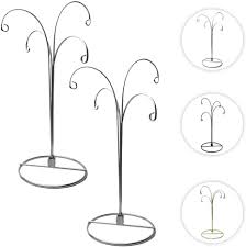 9.75'' h x 4.5'' w x 5.5'' d. Amazon Com Hohiya Ornament Display Stand Holder Christmas Hanger Hook Glass Ball Bauble 4 Arms 12inch Silver 2pcs Home Kitchen