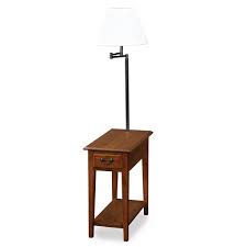 End Table With Attached Lamp End Table With Lamp Oak End Tables End Tables With Drawers