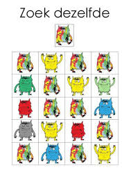 Werkboekje Thema Het Kleurenmonster Visueel Discriminatie In 2020 Thema Emoties Gevoelens