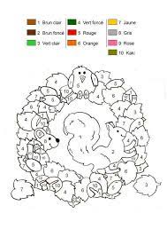 coloriage magique numerote automne horreur adulte