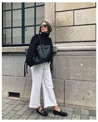 Rosalie On Instagram Nothing Is Black Or White Except For My Outfit Of Course Black Cullotes Outfit Casual Wide Leg Jeans Outfit Black Cullotes Outfits