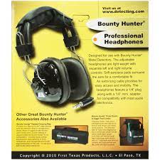 Bounty hunter headphones compatible with multiple bounty hunter metal detectors. Bounty Hunter Head W Bounty Headphones For Bounty Hunter Metal Detectors Black Walmart Com Walmart Com
