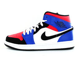Maybe you would like to learn more about one of these? Jordan Air 1 Mid Rouge Bleu Noir Blanc 554724 124