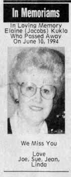Elaine Therese Jacobs Kukla (1928-1994): homenaje de Find a Grave