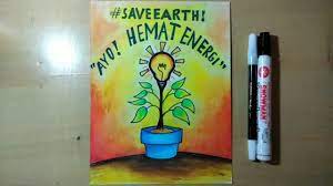 Listrik adalah bersumber pada sebuah energi yang di olah menjadi listrik yang poster dengan gambar lampu bohlam dengan gambar bumi di dalamnya cukup menarik dan jelas pesan dan ajakan yang ingin di. Cara Membuat Poster Hemat Energi Ayo Hemat Energi Listrik Youtube