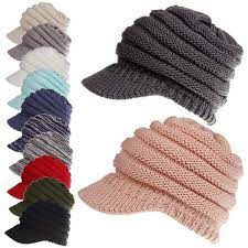 Ponytail Beanie Knitted Hats Knitting Knitting Women