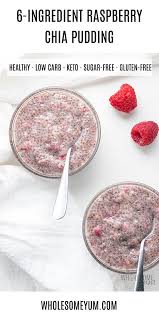 Raspberry Low Carb Keto Chia Pudding Recipe Easy Keto Chia Pudding In 5 Minutes Just 6 Ingredie Keto Chia Pudding Easy Pudding Recipes Chia Pudding Recipes