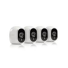 Arlo 4 Wire Free Hd Camera Security System Netgear Home Security Camera Systems Wireless Home Security Cameras Security Cameras For Home