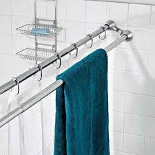 Double Shower Curtain Rod To Hang Wet Towels Great Ideas For Organizing Your Bathroom Small Bathroom Organization Small Bathroom Storage Shower Rod