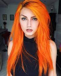 You can color your hair without bleaching, but you'll have to work with your existing hair color. Bright Orange Hair Hair Styles Hair Color Crazy Dyed Hair
