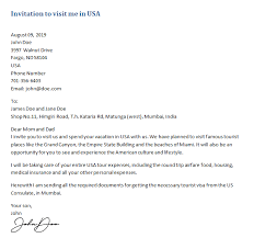 We would like to extend an invitation to you and your family to attend a birthday party for andy james. Invitation Letter For Us Visitor Visa Guide Free Samples