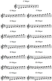 16 the chart above shows major scale patterns i learned