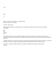 Fillable Online Canada Visitor Visa Sample Letter Of Invitation Fax Email Print Pdffiller