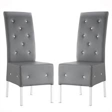 Asam Dining Chair In Grey Faux Leather In A Pair Furniture In Fashion Contemporary Dining Room Chair Dining Chairs Plastic Dining Chairs