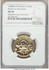 Panama: Republic gold "Peace and Progress" 100 Balboas 1978 FM-(U)