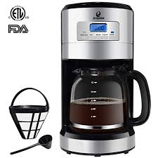 Posame Thermal Automatic Programmable Coffeemaker 24 Hours Brew Timer Led Digital Screen 12 Cup Glass Carafe Removable Mes Coffee Maker Glass Carafe Coffee
