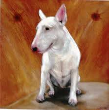 Love is my bull terrier valentines day throw pillow. Bill Terrier Painting By Carole Accursi Artmajeur