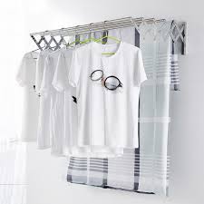 White wall mount retractable indoor/outdoor laundry garment rack. Clothes Hanger Space Saver Clothes Rack Stainless Steel Wall Mounted Laundry Folding Clothes Drying Rack Hangers For Clothes Drying Racks Aliexpress