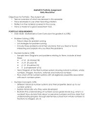 Math4010 Portfolio Assignment Kelly Macarthur Objectives For