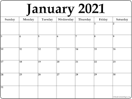 Free printable january 2021 calendars. Free Printable Monthly Calendar January 2021 Monthly Calendar