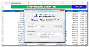 Free Excel Random Sampling Tool Simple And Startified Sampling Excel Tutorials Excel Time And Motion Study
