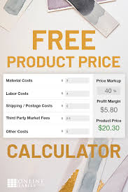 Are You Making A Profit On Your Handmade Goods Pricing Formula Price Calculator Calculator