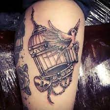 This Tattoo Symbolizes Freedom From Love That Brings Only Misery Style Old School Color Gray Tags Cool Meaningful Freedom Tattoos Tattoos Trendy Tattoos