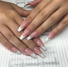 24 cute coffin nails with french tips to diy now. Pin By Woman On Nails White Tip Acrylic Nails French Tip Acrylic Nails White Tip Nails