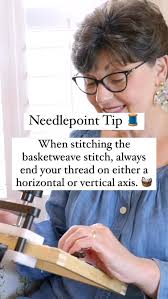 Need a little help keeping your basketweave stitch looking neat and tidy?  🧺💕 I’ve got you covered!, For more needlepoint tips, comment “GUIDE”  below to receive my FREE needlepoint tips and tricks ...