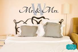 Mr Mrs Wall Decal Master Bedroom Vinyl Decal Vinyl Lettering Wall Words Monogram 15x20 On Etsy 22 95 Wall Decals Vinyl Lettering Wall Quotes Decals