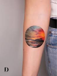 The swirling lines are truly one of a kind. Top 250 Best Sunset Tattoos 2019 Tattoodo