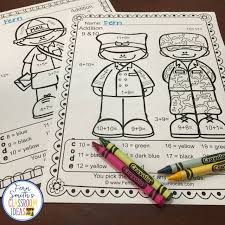 An Entire New Line Of Color By Numbers To Match Your Careers Or Community Helper Units Addition Fern Smith S Classroom Ideas Math Coloring Community Helpers