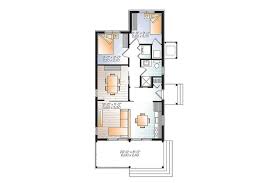 Contemporary Style House Plan 2 Beds