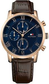 Sport Dress Watch With Leather Strap Tommy Hilfiger Tommy Hilfiger Watches Brown Leather Strap Watch Brown Leather Strap