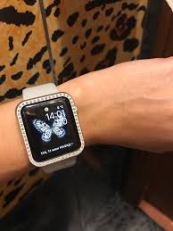 Black Apple Watch Face With Pink Band Apple Watch Case Diamonds Rose Gold Cover Bezel Protection Protective Bling Aluminum Watch Apple Watch Silver Band Apple Watch Fashion Apple Watch Faces