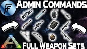 The majority though, and certainly the important ones, like god mode, or spawning in useful items and dinosaurs, can be accessed. Spawn Full Ascendant Weapon Sets Admin Commands Ark Survival Evolved Youtube